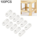 100 PCS Stainless Steel Connection Code Straight Connecting Piece, Number: 1