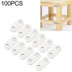 100 PCS Stainless Steel Connection Code Straight Connecting Piece, Number: 1