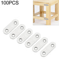 100 PCS Stainless Steel Connection Code Straight Connecting Piece, Number: 2