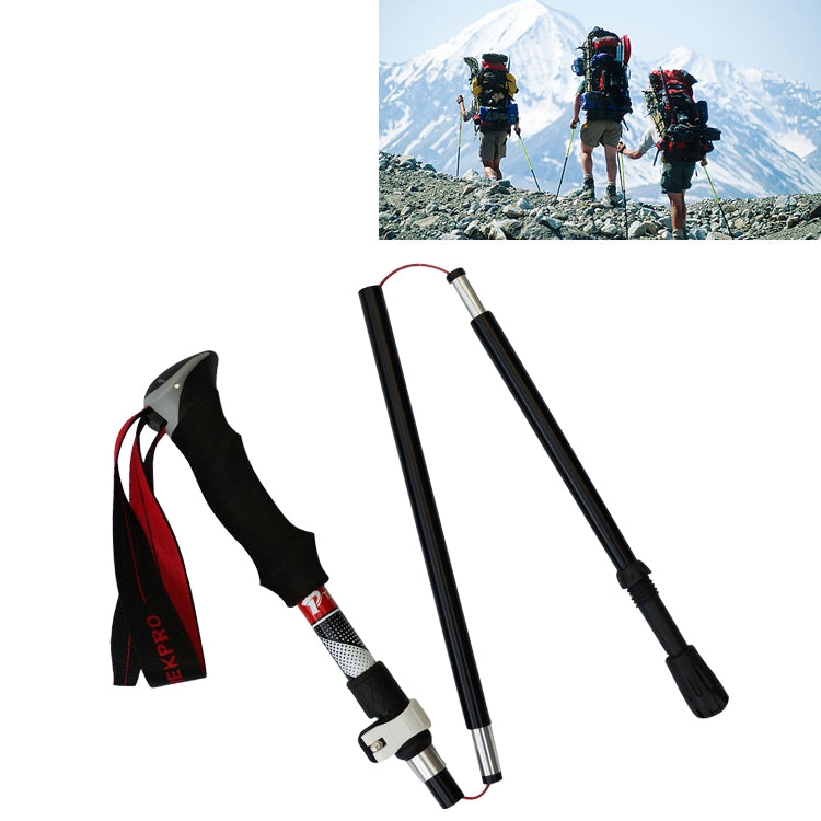 5 Node Portable Foldable Aluminium Alloy Alpenstocks Trekking Poles, Folding Length : 28.5CM, Folding Length : 28.5CM (Black), Folding Length : 28.5CM (Green), Folding Length : 28.5CM (Blue), Folding Length : 28.5CM (Red)