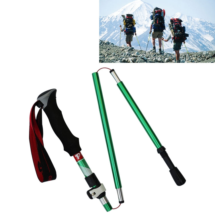 5 Node Portable Foldable Aluminium Alloy Alpenstocks Trekking Poles, Folding Length : 28.5CM, Folding Length : 28.5CM (Black), Folding Length : 28.5CM (Green), Folding Length : 28.5CM (Blue), Folding Length : 28.5CM (Red) — Red
