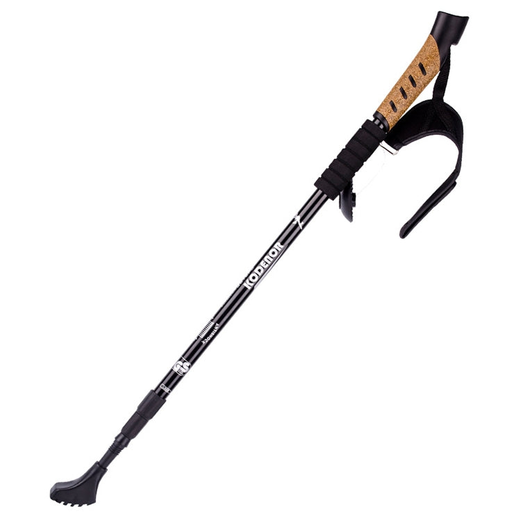 KODENOR Outdoor Mountaineering Portable Foldable Aluminium Alloy Straight Handle Alpenstocks Trekking Poles, Length : 66-135CM