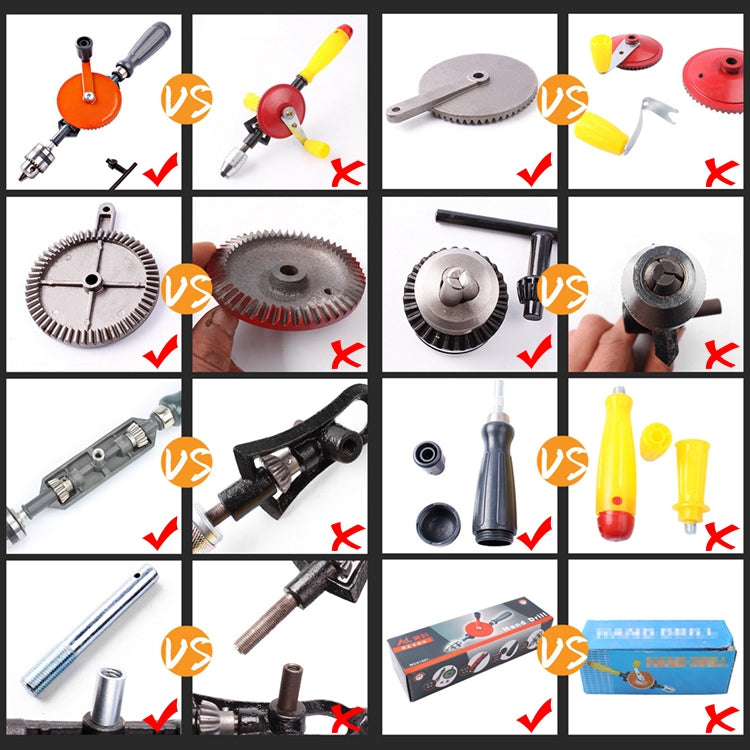 Powerful Manual Drill Steel Precision Casting DIY Woodworking Drill Universal Hand Drill Teaching Supplies Tools