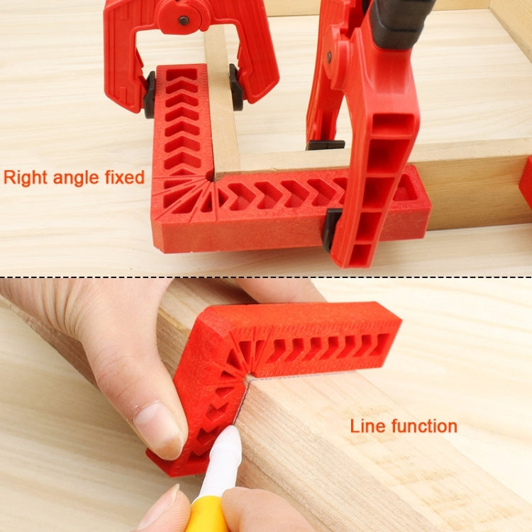 Plastic 90 Degree Woodworking Auxiliary Positioner Square Ruler Fixing Tool, 3 Inch