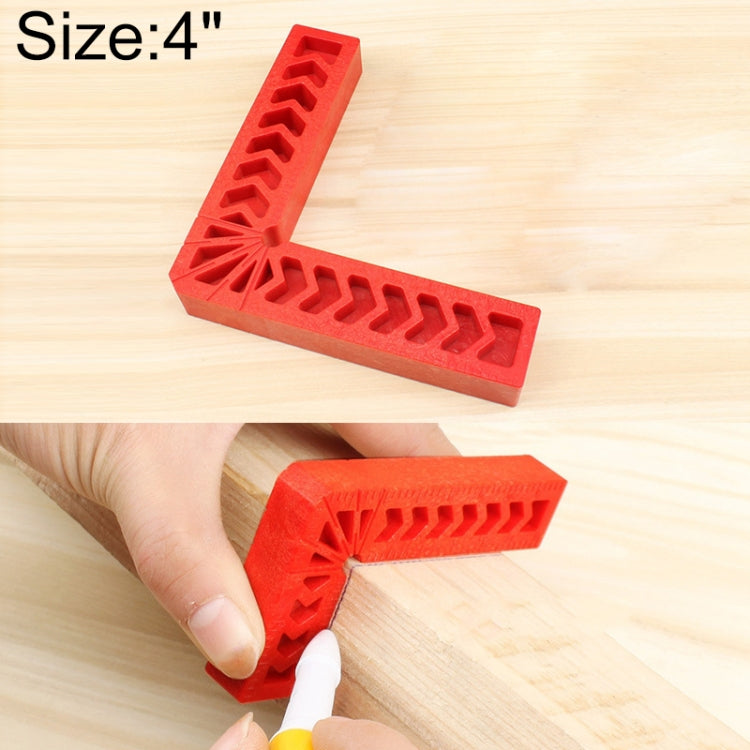 Plastic 90 Degree Woodworking Auxiliary Positioner Square Ruler Fixing Tool, 4 Inch