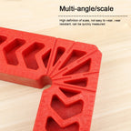 Plastic 90 Degree Woodworking Auxiliary Positioner Square Ruler Fixing Tool, 4 Inch