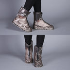 Fashion PVC Non-slip Waterproof Thick-soled Shoe Covers Size: XXL, Size: XXL