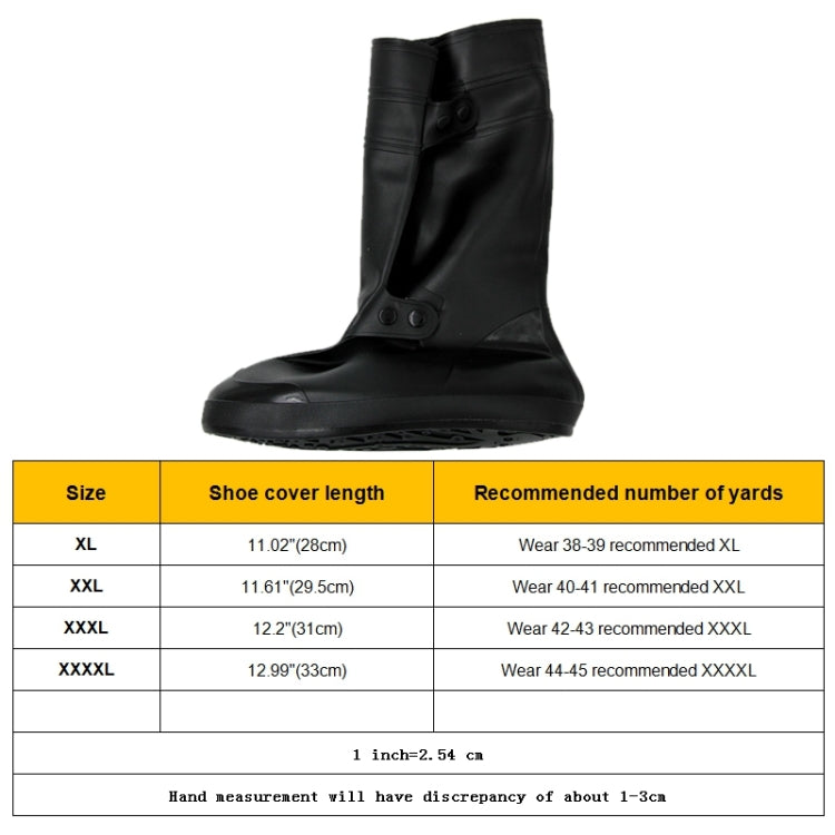 High Tube Rainproof Snowproof Adult Shoe Cover Size: XXL