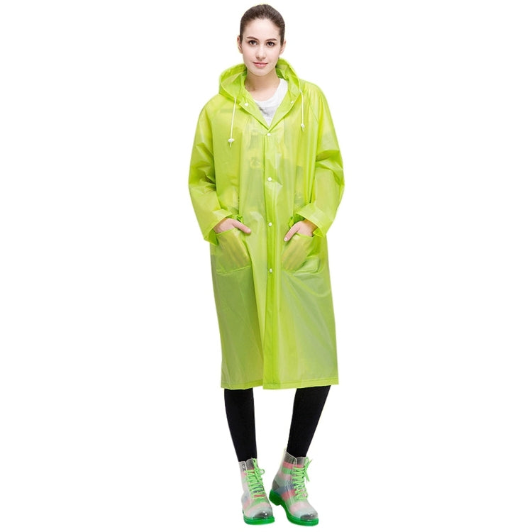 Fashion Adult Lightweight EVA Transparent Frosted Raincoat Big Hat With Pocket Size: M, Size: M — view 9