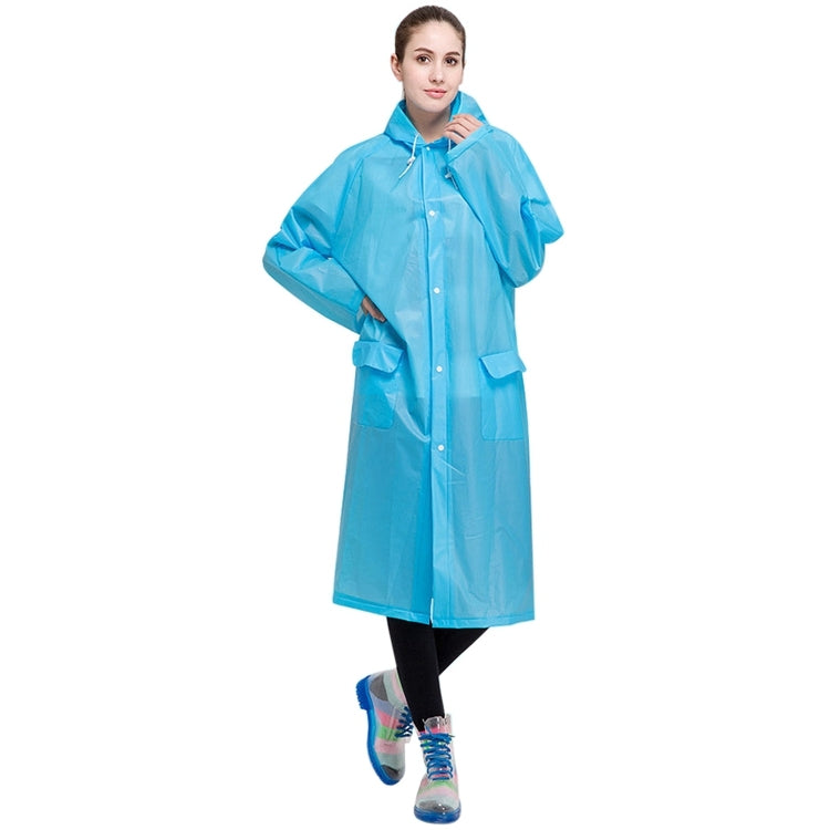 Fashion Adult Lightweight EVA Transparent Frosted Raincoat Big Hat With Pocket Size: XL, Size: XL — view 8