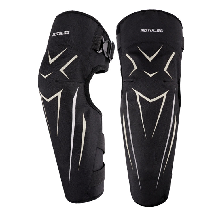 MOTOLSG 2 in 1 Knee Pads Motorcycle Bicycle Riding Warm Fleece Soft Protective Gear — Without CE Protector