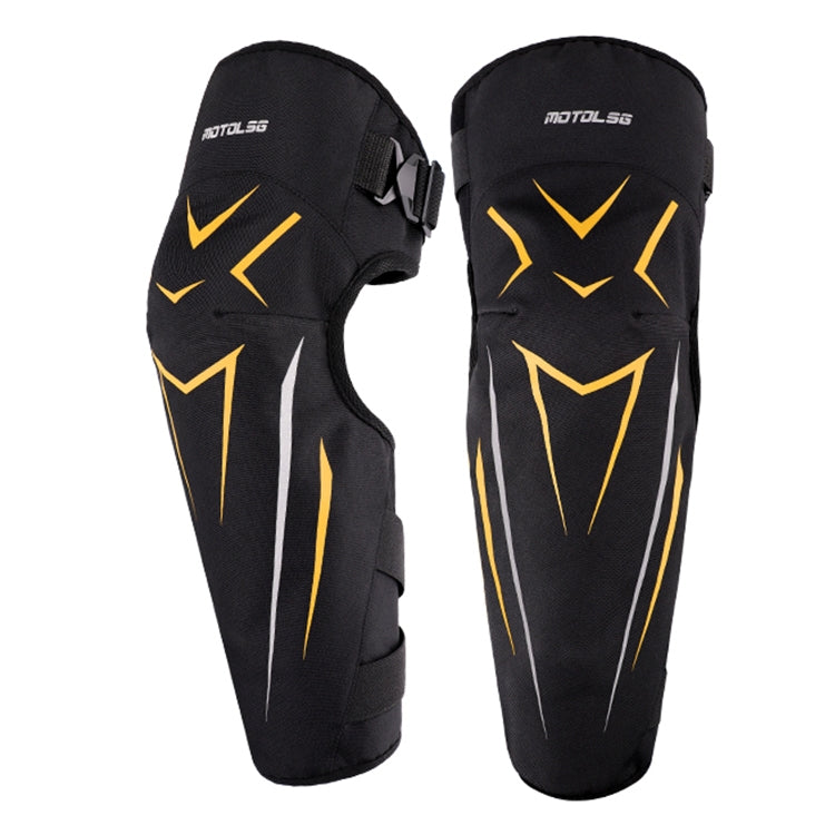 MOTOLSG 2 in 1 Knee Pads Motorcycle Bicycle Riding Warm Fleece Soft Protective Gear — Black Red