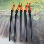 5 PCS Aluminium Alloy Tent Peg Nail Outdoor Traveling Tent Accessories with Rope, Length: 18cm