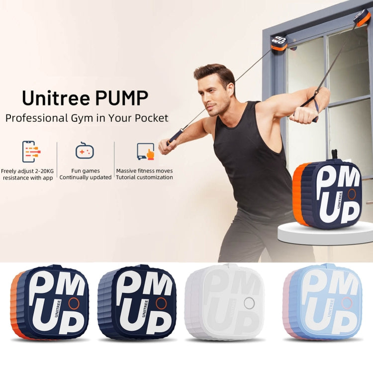 Unitree Pump Portable Home Gym Pump 4.4-44lbs Adjustable Resistance Cable Machine, Pump(Dark Blue), Pump , Pump