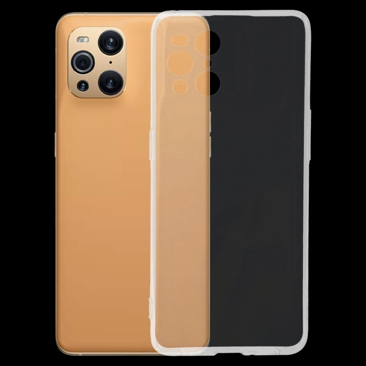 0.75mm Ultra-thin Transparent TPU Soft Protective Case, For OPPO Find X3 Pro