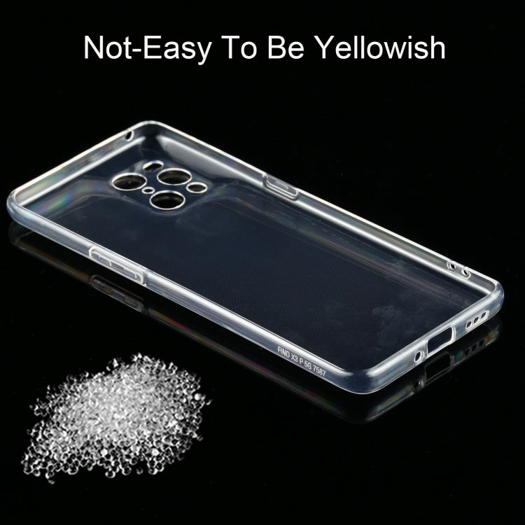 0.75mm Ultra-thin Transparent TPU Soft Protective Case, For OPPO Find X3 Pro