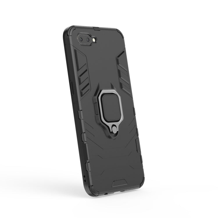 PC + TPU Shockproof Protective Case for OPPO A5, with Magnetic Ring Holder