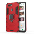 PC + TPU Shockproof Protective Case for OPPO R15, with Magnetic Ring Holder