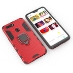 PC + TPU Shockproof Protective Case for OPPO R15, with Magnetic Ring Holder