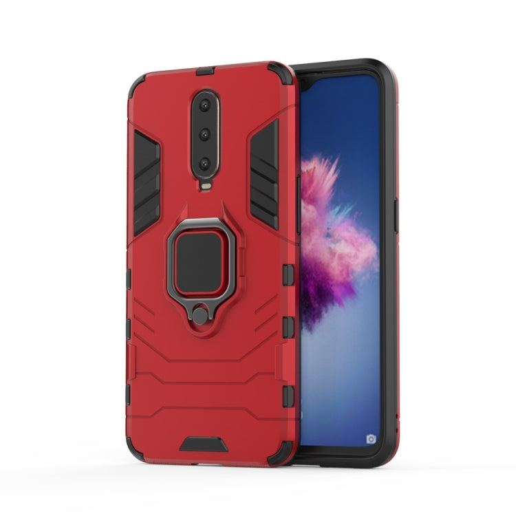 PC + TPU Shockproof Protective Case for OPPO R17 Plus, with Magnetic Ring Holder