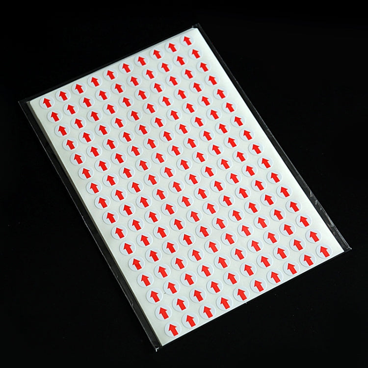 20 PCS Round Shape Self-adhesive Arrow Rework Sticker Rework Label