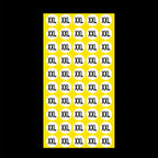 1000 PCS Round Shape Size Sticker Clothes Size Label, Size: XXL