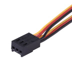 1 to 2 3 Pin Computer Components Chassis Fan Cable, Length: 30cm