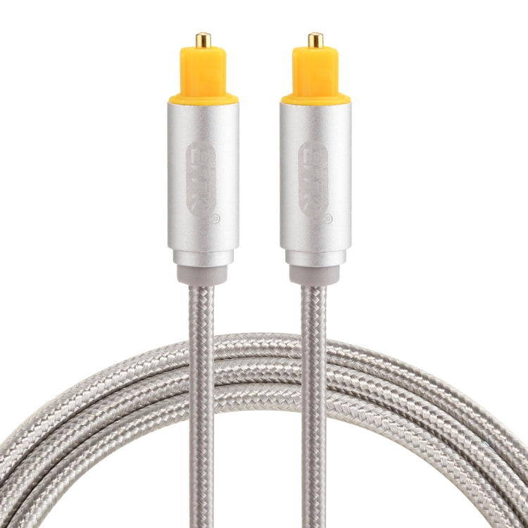 EMK 1m OD4.0mm Gold Plated Metal Head Woven Line Toslink Male to Male Digital Optical Audio Cable — view 8