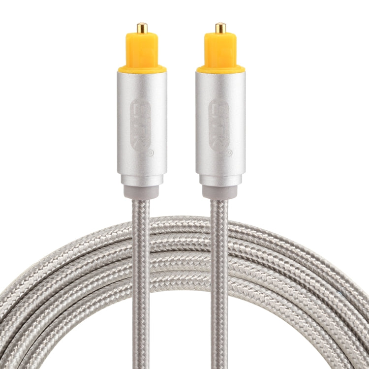 EMK 1.5m OD4.0mm Gold Plated Metal Head Woven Line Toslink Male to Male Digital Optical Audio Cable — view 8