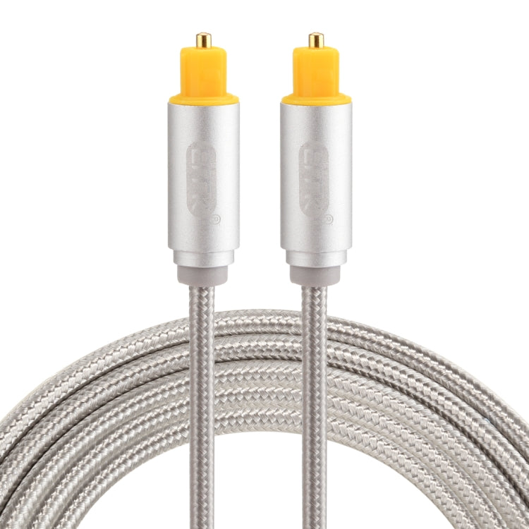 EMK 2m OD4.0mm Gold Plated Metal Head Woven Line Toslink Male to Male Digital Optical Audio Cable — view 8