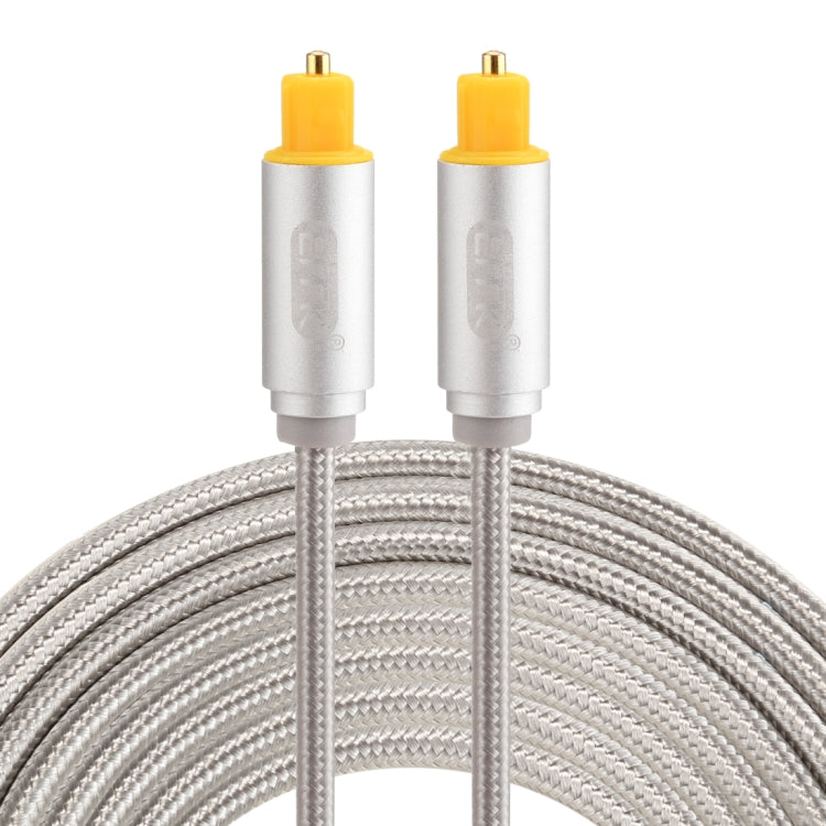 EMK 5m OD4.0mm Gold Plated Metal Head Woven Line Toslink Male to Male Digital Optical Audio Cable — view 8