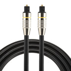 1m OD6.0mm Nickel Plated Metal Head Toslink Male to Male Digital Optical Audio Cable