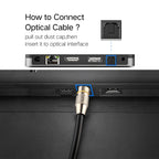 1m OD6.0mm Nickel Plated Metal Head Toslink Male to Male Digital Optical Audio Cable