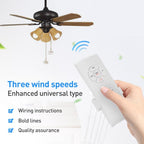 Universal Ceiling Fan Lamp Remote Control Kit 85-265V Timing Wireless Control Switch Adjusted Wind Speed Transmitter Receiver — view 3