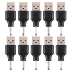 10 PCS 3.0 x 1.1mm Male to USB 2.0 Male DC Power Plug Connector