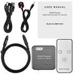 EMK SPDIF/TosLink Digital Optical Audio 3x1 Switcher with IR Controller — view 6