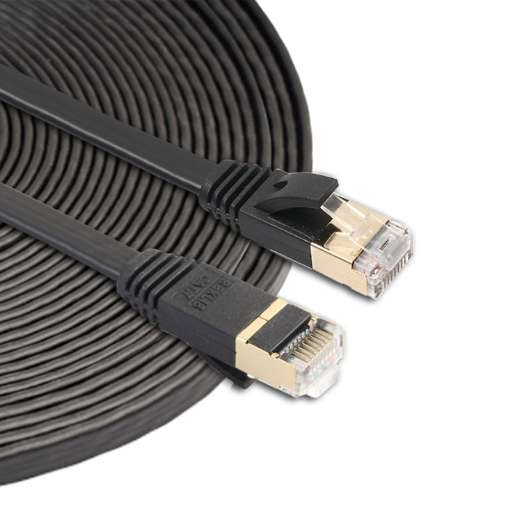 10m CAT7 10 Gigabit Ethernet Ultra Flat Patch Cable for Modem Router LAN Network - Built with Shielded RJ45 Connectors