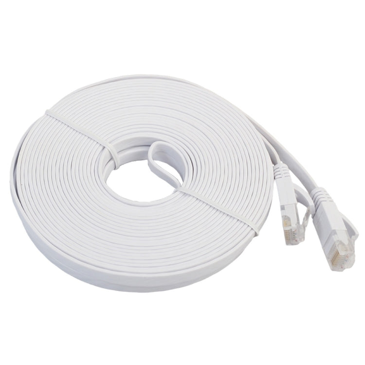 20m CAT6 Ultra-thin Flat Ethernet Network LAN Cable, Patch Lead RJ45 — Length: 20m