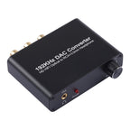 Converter HD HIFI Optical to RCA+3.5mm Headphone 5.1 Channel Digital Audio Converter with Volume Control, 192KHz DAC