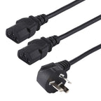 10A 250V 3 Pin Computer PC Power Cable, Length: 1.8m, AU Plug — Double Heads AU Plug