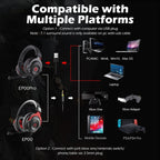 EKSA E900 Pro 7.1 Gaming Wire-Controlled Head-mounted USB Luminous Gaming Headset with Microphone — view 6