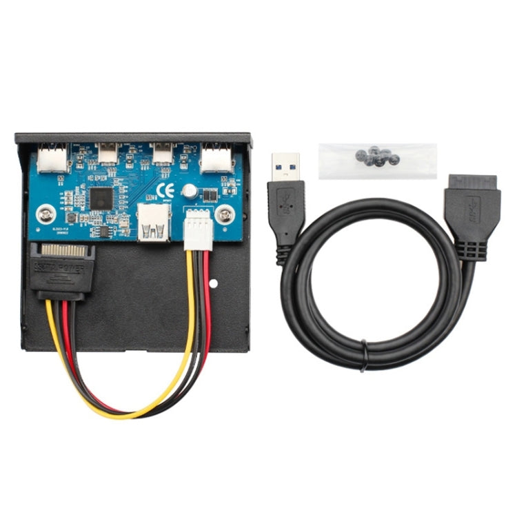 2 x USB 3.0 + 2 x USB-C / Type-C Floppy Drive Front Panel — view 3