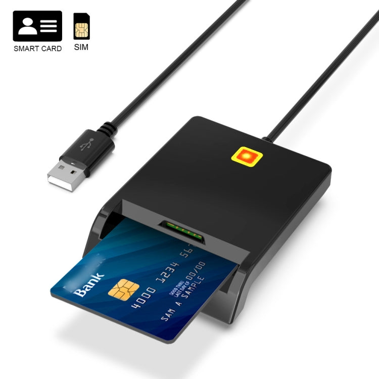 Rcoketek CR301 USB Plug Smart CAC Card Reader USB 2.0 Bank Card SIM Card Tax Reader