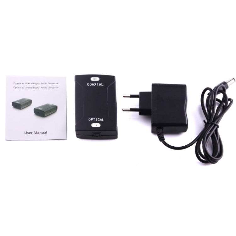 to Coaxial RCA Output Digital Audio Converter Adapter, Optical Toslink Input