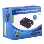 to Coaxial RCA Output Digital Audio Converter Adapter, Optical Toslink Input