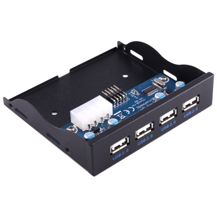 3.5 inch Floppy Expansion Bay Front Panel 4 Ports USB 2.0 HUB Adapter Connector