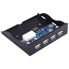 3.5 inch Floppy Expansion Bay Front Panel 4 Ports USB 2.0 HUB Adapter Connector