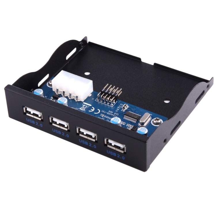 3.5 inch Floppy Expansion Bay Front Panel 4 Ports USB 2.0 HUB Adapter Connector