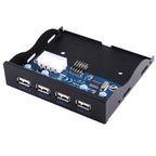 3.5 inch Floppy Expansion Bay Front Panel 4 Ports USB 2.0 HUB Adapter Connector