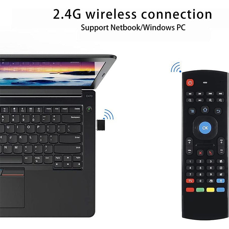 MX3-L Voice without Backlit 2.4GHz Fly Air Mouse Wireless Keyboard Remote Control — view 5